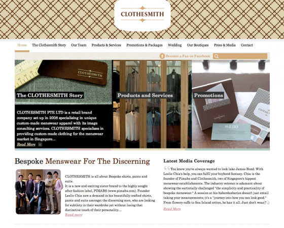 CLOTHESMITH Web Design and WordPress Theming