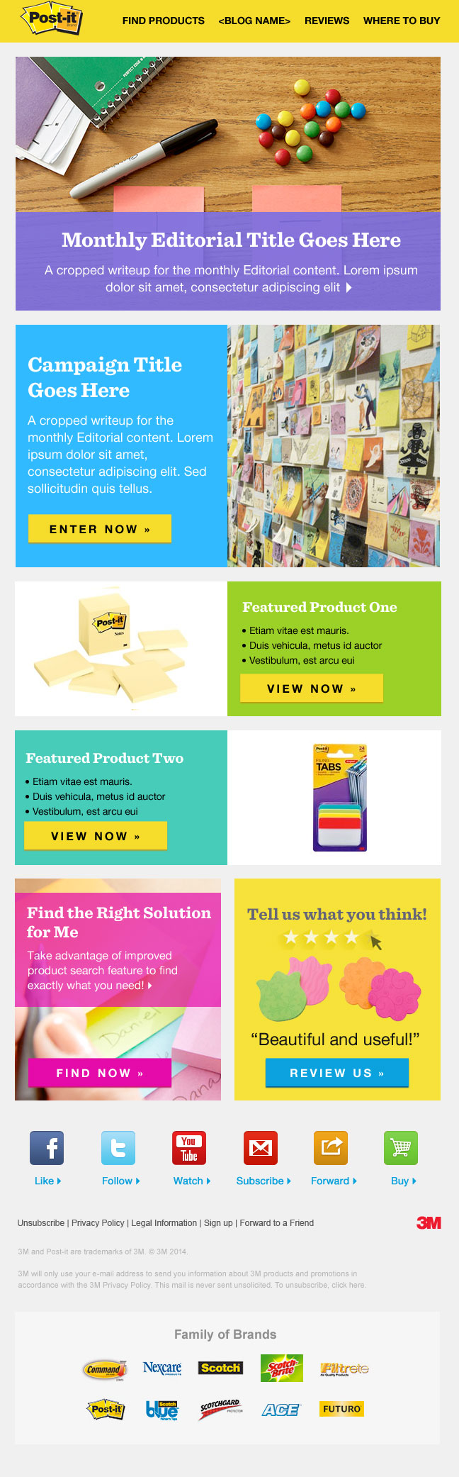 eNewsletter template design