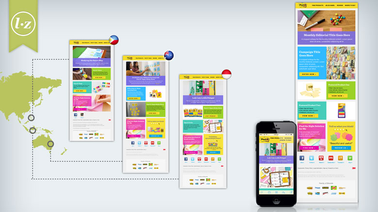 eDM Post-it eNewsletter Responsive Design and Development